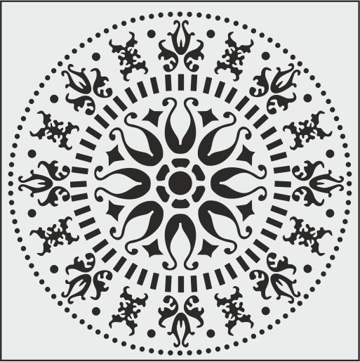 K007 - K STENCİL (25X25)
