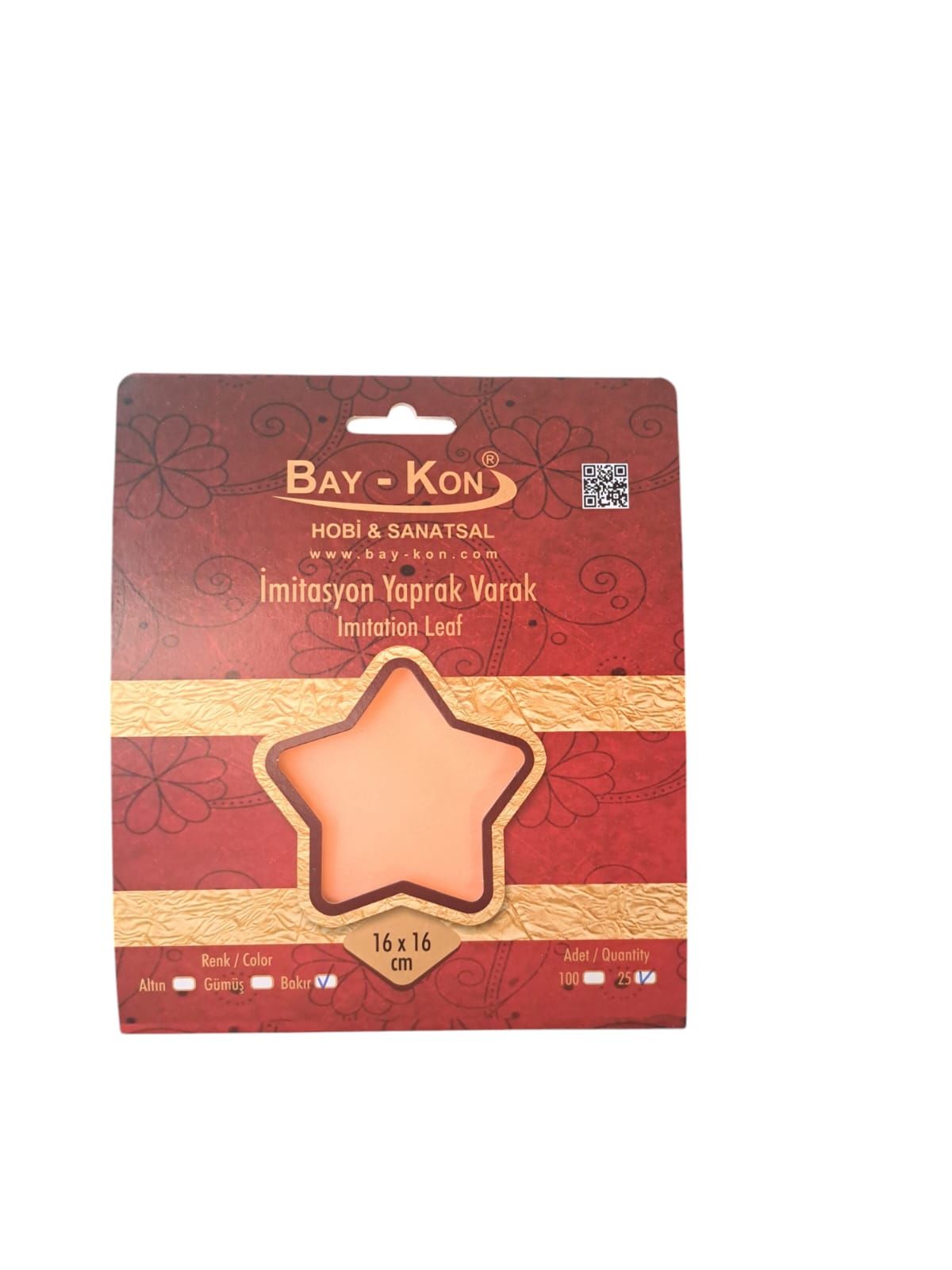 YMLZ22-YAPRAK VARAK(ALTIN)(GÜMÜŞ)(BAKIR)25'Lİ
